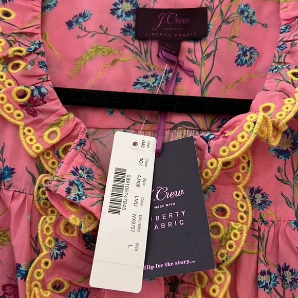 NWT size Large JCrew Liberty if London blouse - Picture 2 of 3